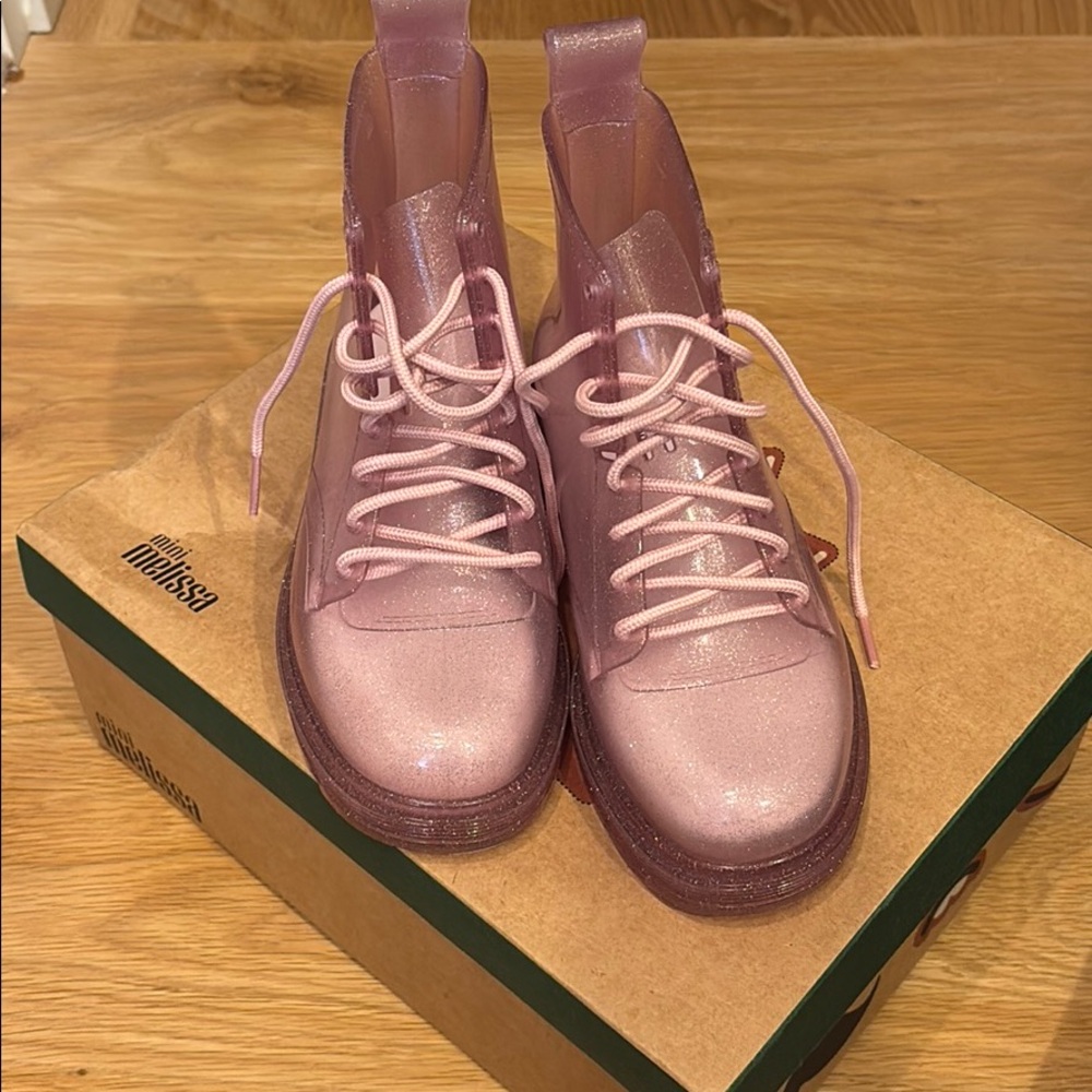 Mini Melissa coturno kids - glitter pink